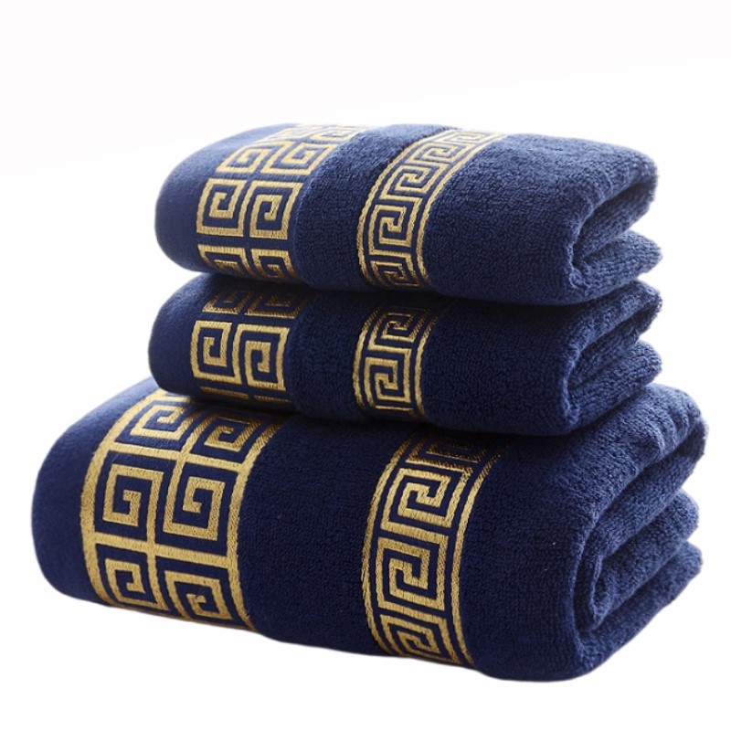 Cloth Face Mask Washable - Set of 3 Cotton Bathroom Towels
