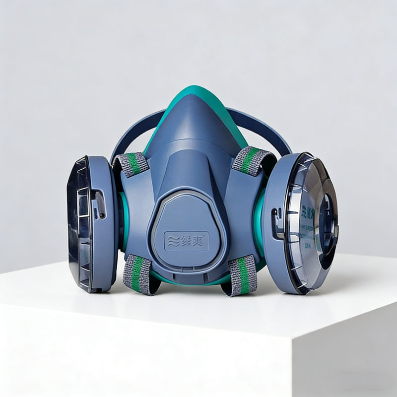 Kn95 Respirator Mask - Dual Filter Silicone Half Face Dust