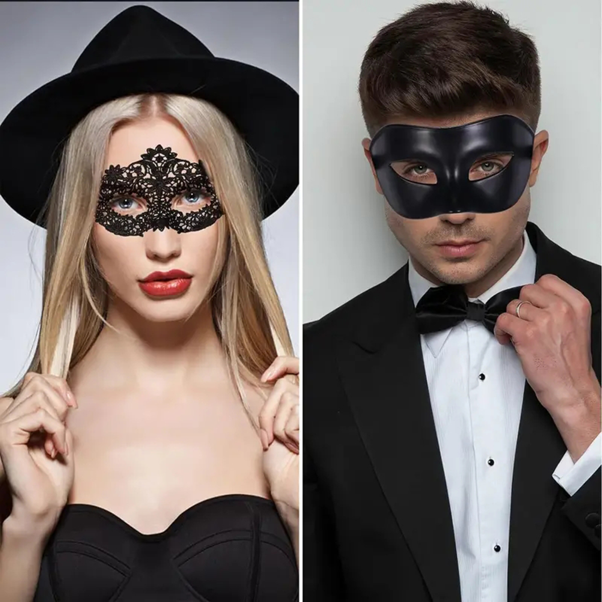 2pcs Hot New Sexy Black Lace M - Black Face Mask Pack avis et prix