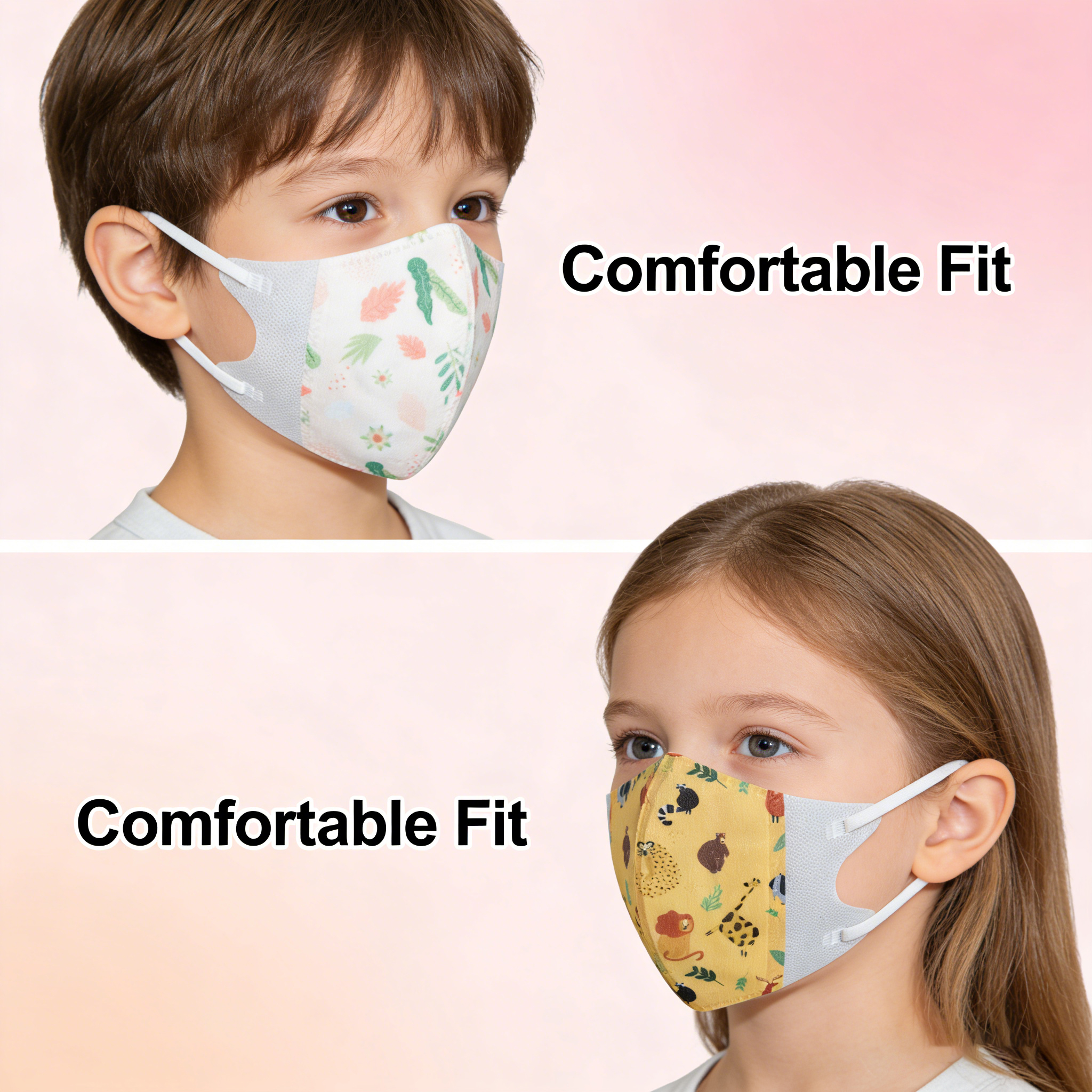 50-100pcs  Kids Face Mask FPP2 - Face Mask Storage Box avis et prix