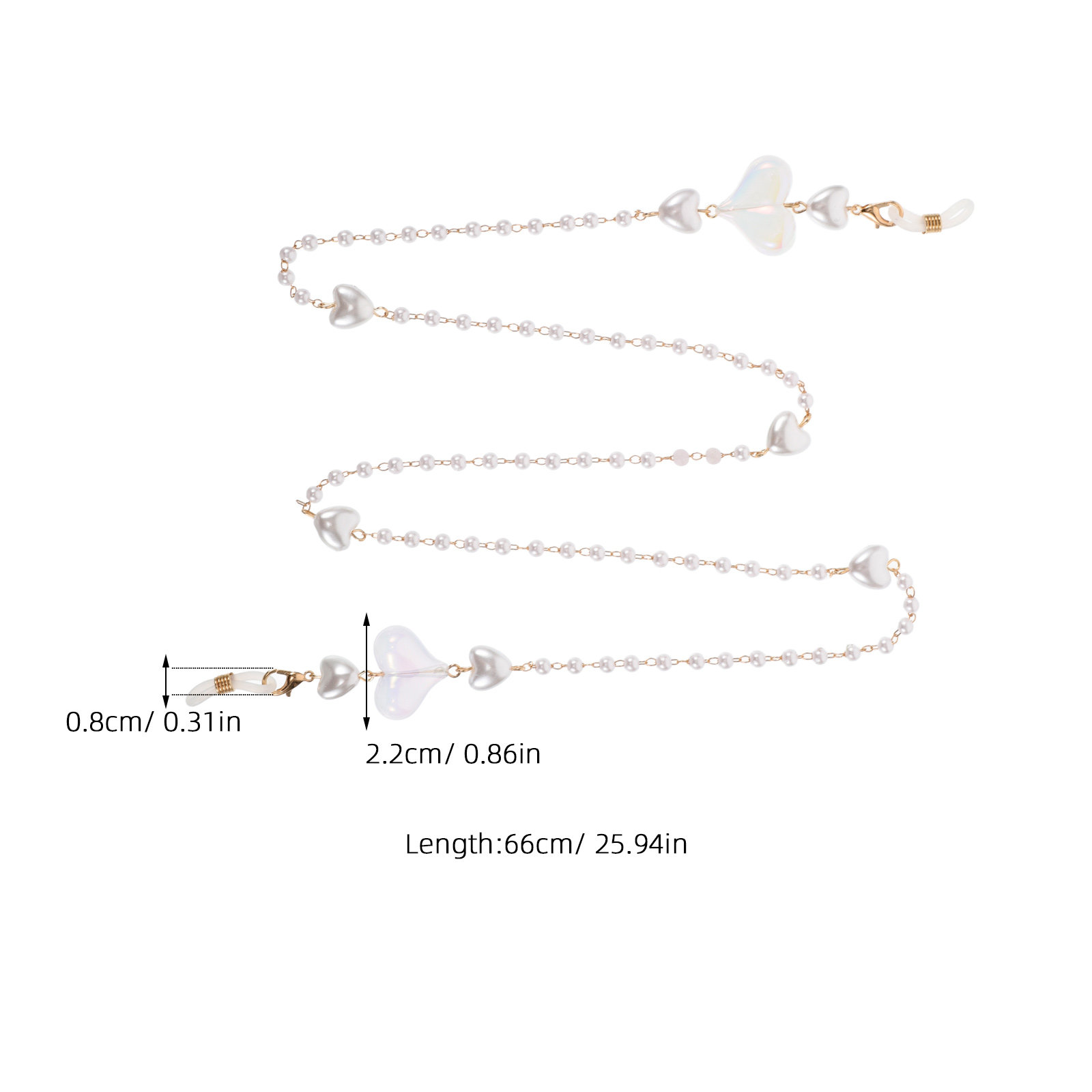 Peach Heart Mask Chain Stylish - Mask Chain Holder avis et prix