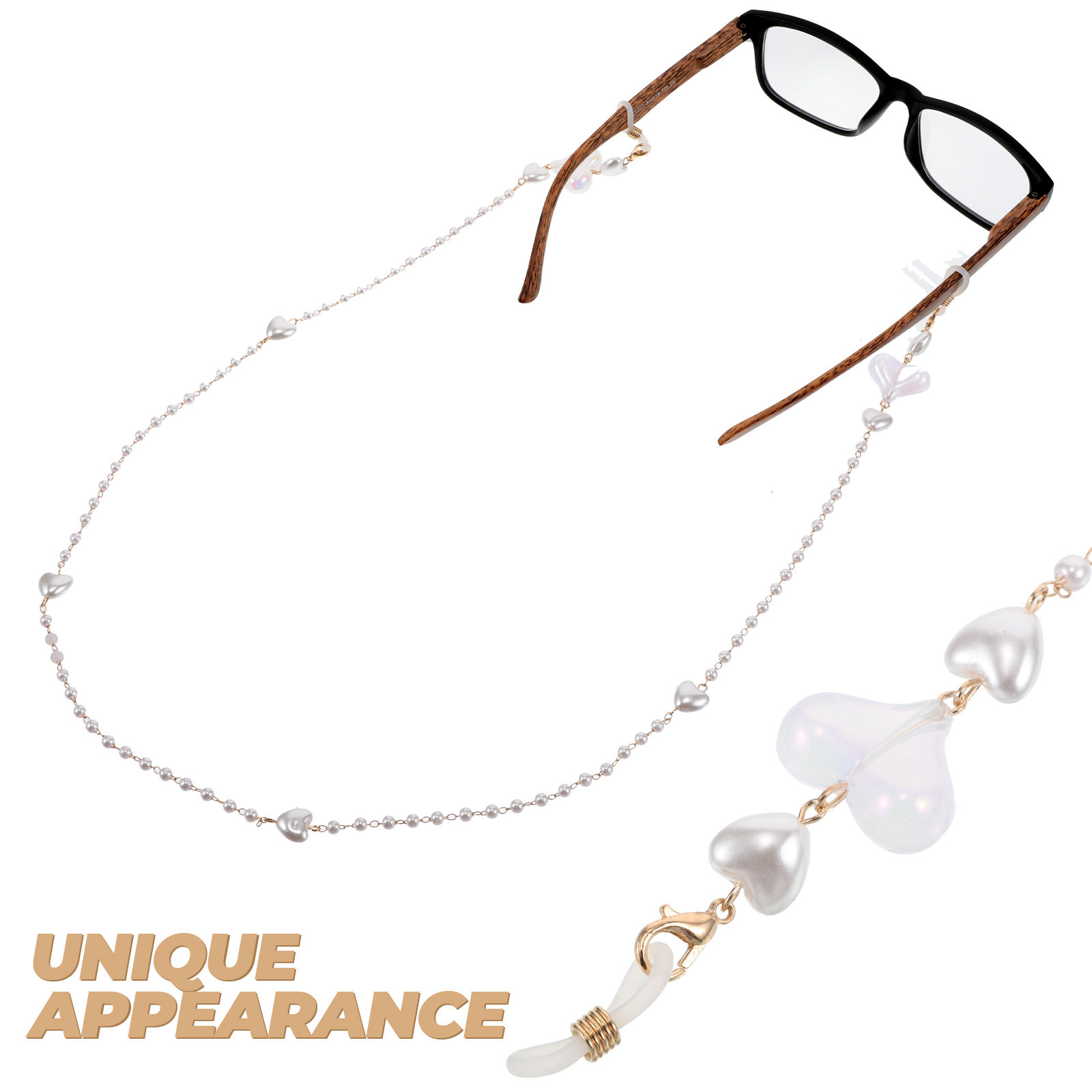 Peach Heart Mask Chain Stylish - Mask Chain Holder avis et prix
