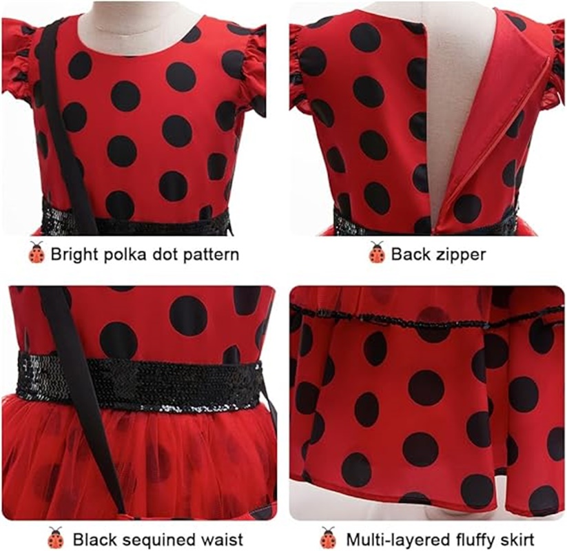 Girls Cosplay Costume Polka Do - Kids Face Mask avis et prix