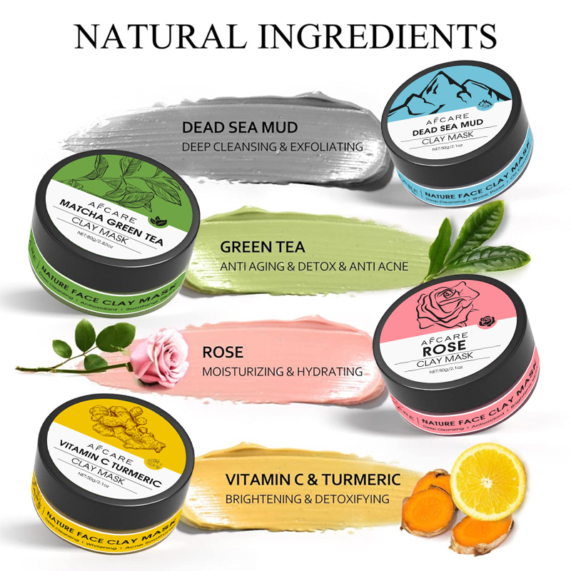 4 Pcs Clay Facial Mask Set Tur - Dust Mask Construction avis et prix