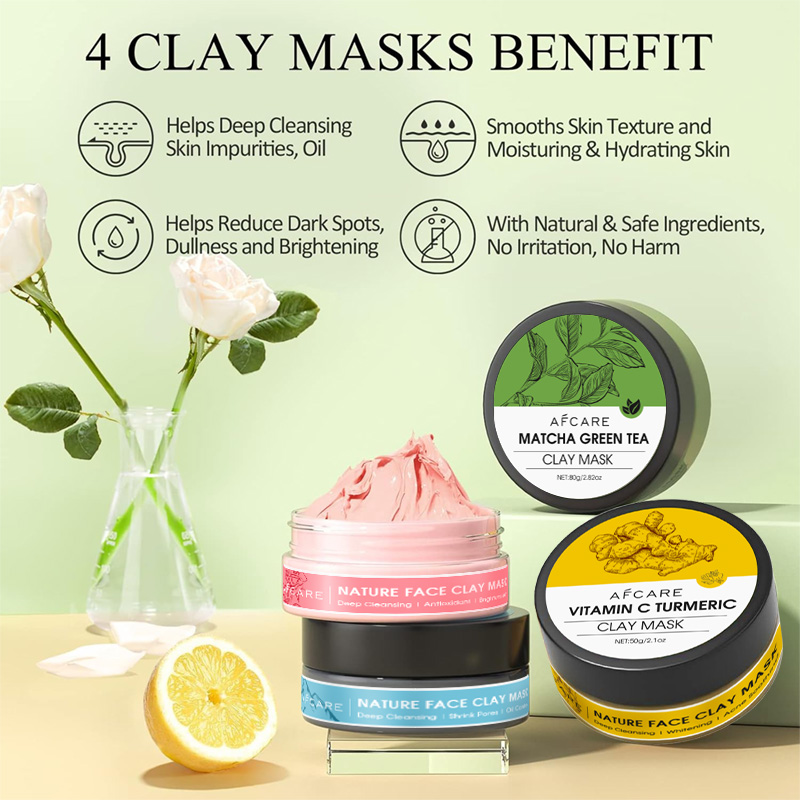 4 Pcs Clay Facial Mask Set Tur - Dust Mask Construction avis et prix