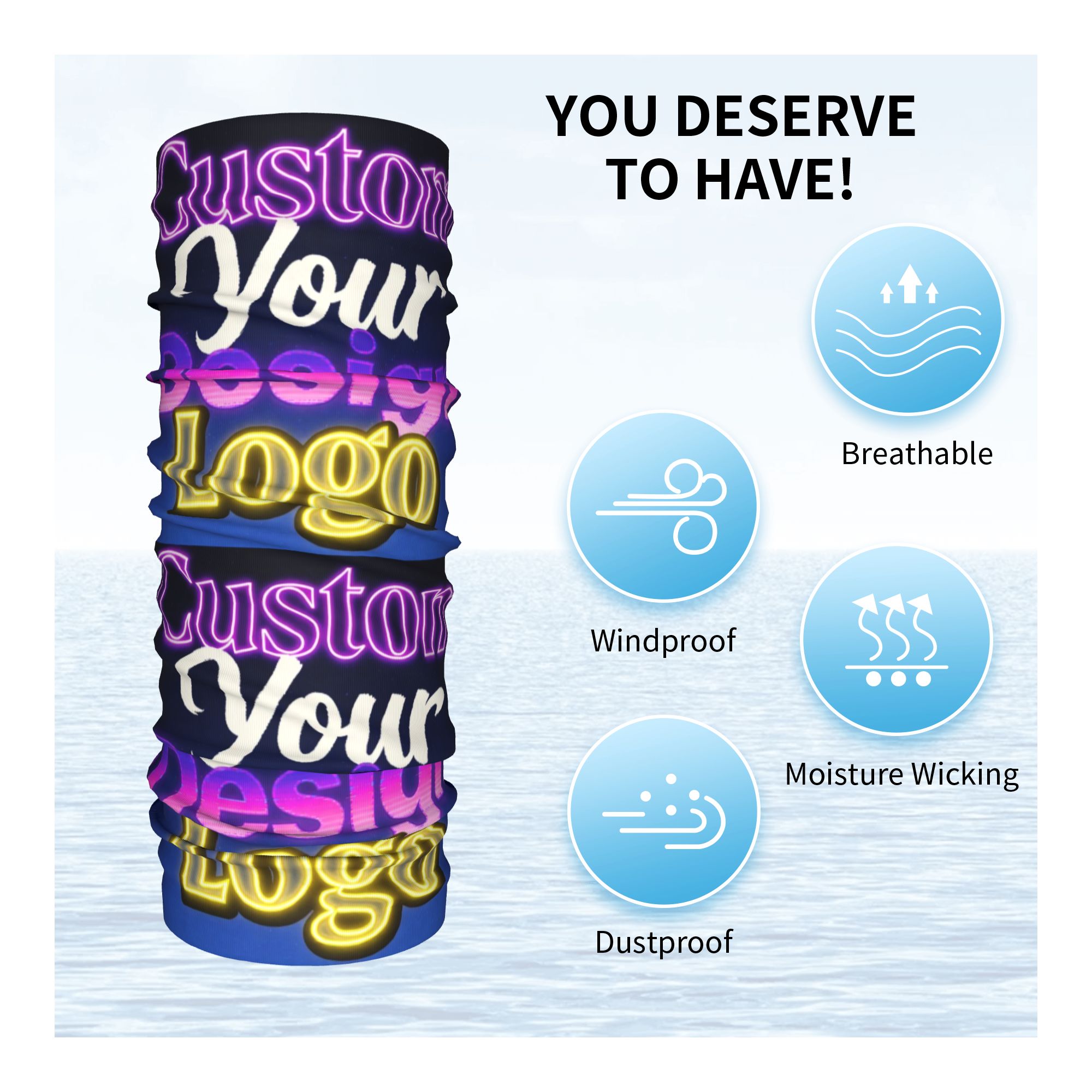 Custom Custom Your Design Logo - Neck Gaiter Face Cover avis et prix