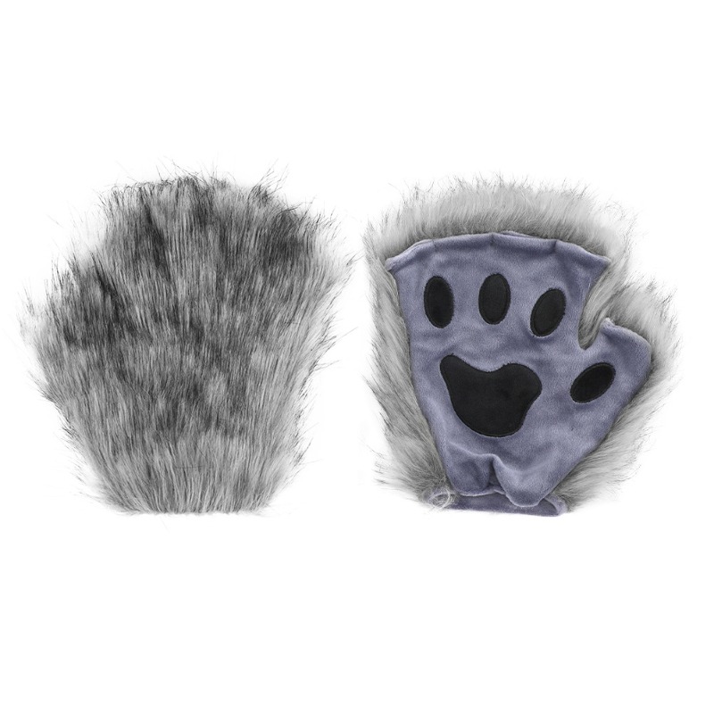 Furry Cat Ears Mask Tail & Paw - Black Face Mask Pack avis et prix