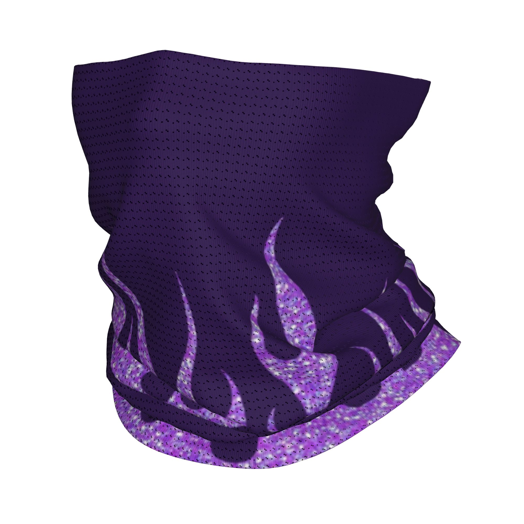 Custom Purple Glitter Flames B - Neck Gaiter Face Cover avis et prix