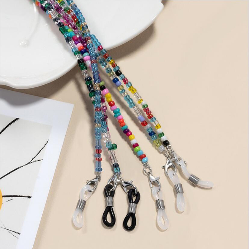 【F】 Colorful Rice Bead Glasses - Mask Chain Holder avis et prix