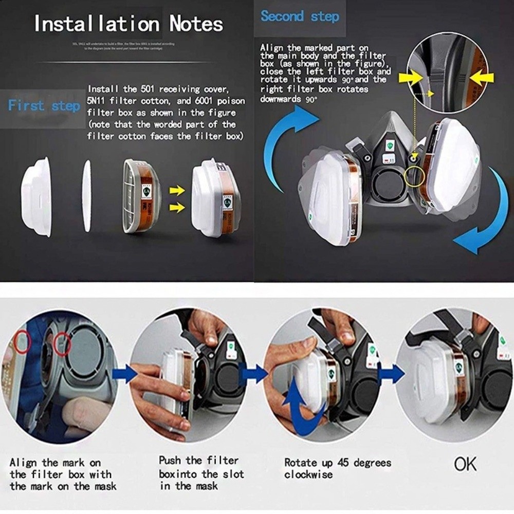 Reusable ‌Half-face Profession - Respirator Half Face avis et prix
