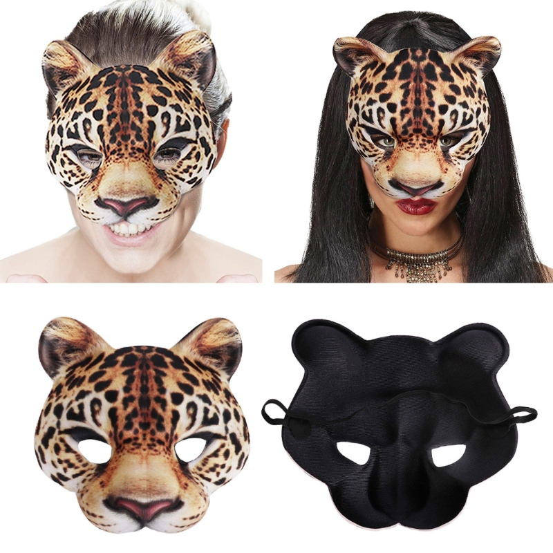 Leopard Mask Party Mask Dress  - Respirator Half Face avis et prix
