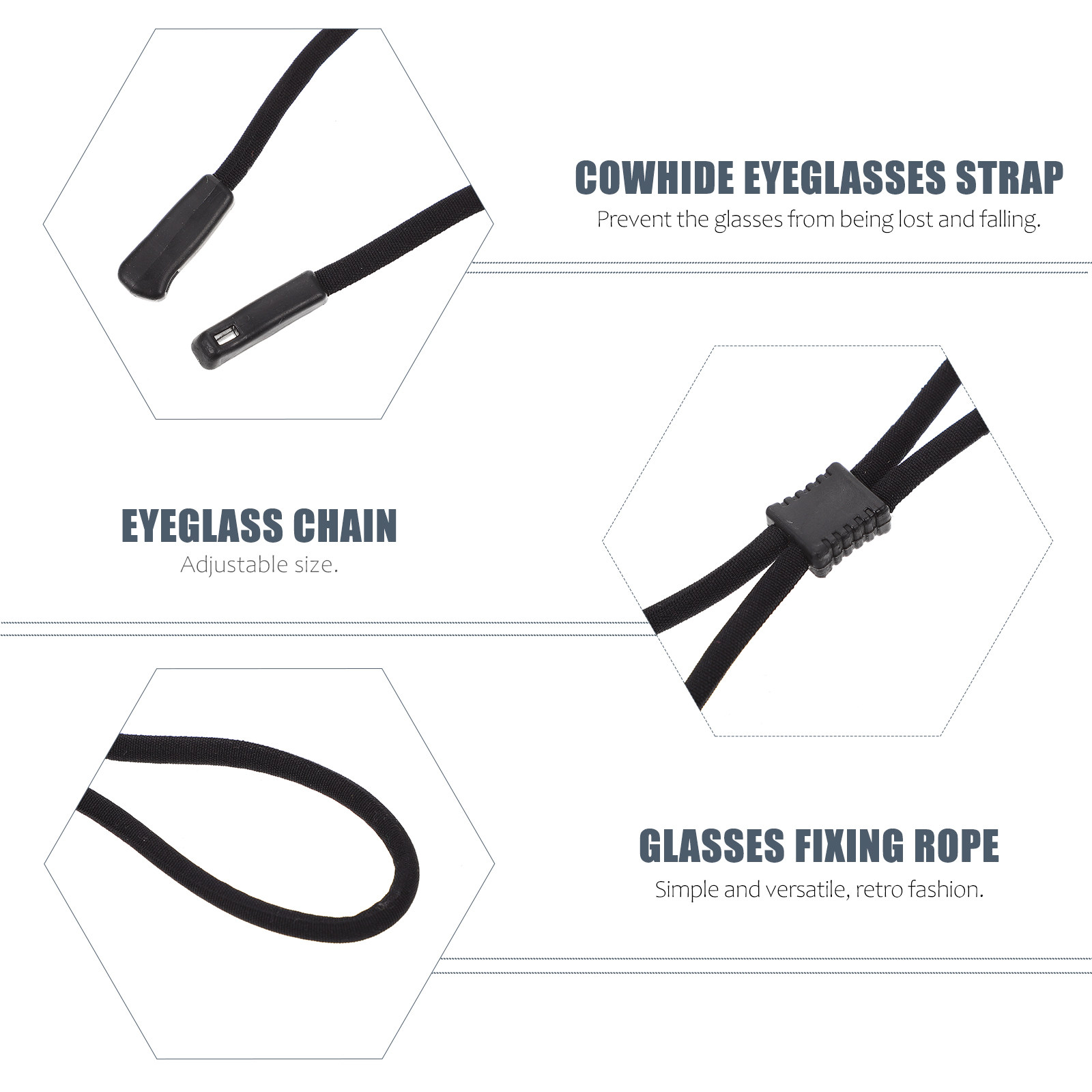 5Pcs Multi-Purpose Eyeglass Ch - Mask Lanyard Adjustable avis et prix