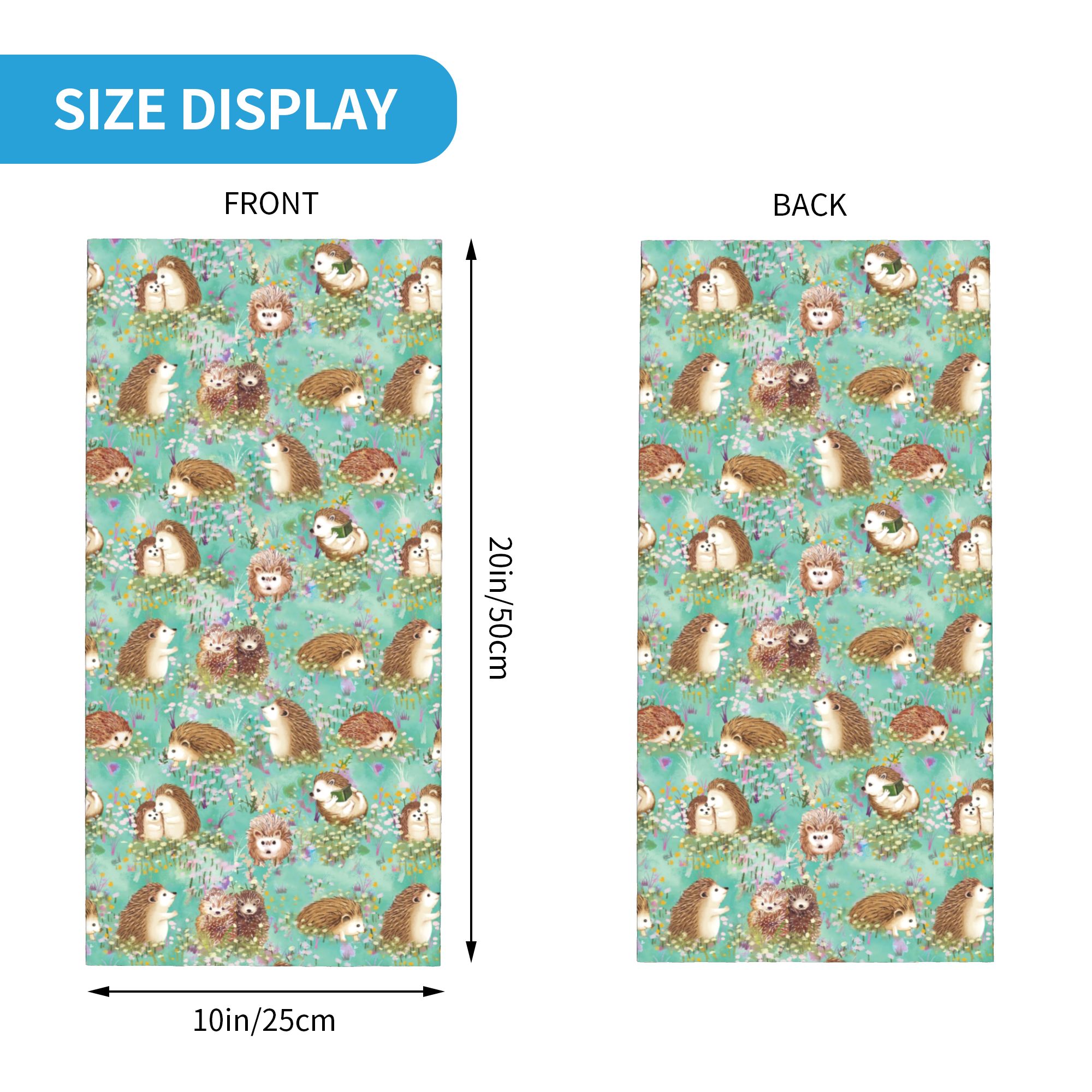 Autumn Hedgehog Spring Floral  - Neck Gaiter Face Cover avis et prix