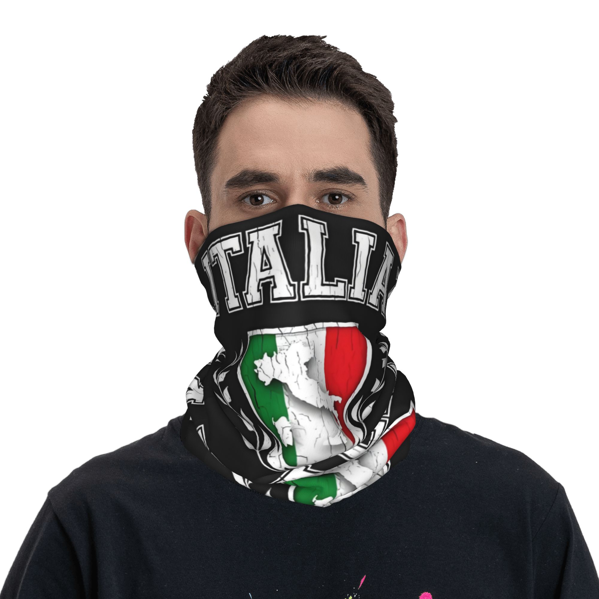 Custom Italy Flag Bandana Neck - Neck Gaiter Face Cover avis et prix
