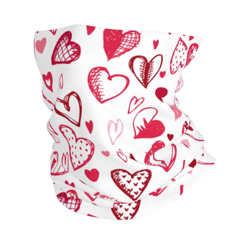 Pink Red Love Hearts Bandana N - Neck Gaiter Face Cover avis et prix