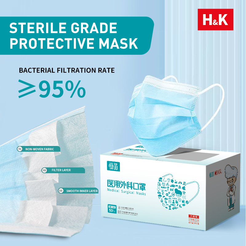 50/100 PCS Box Blue Face Masks - Disposable Mask Blue avis et prix