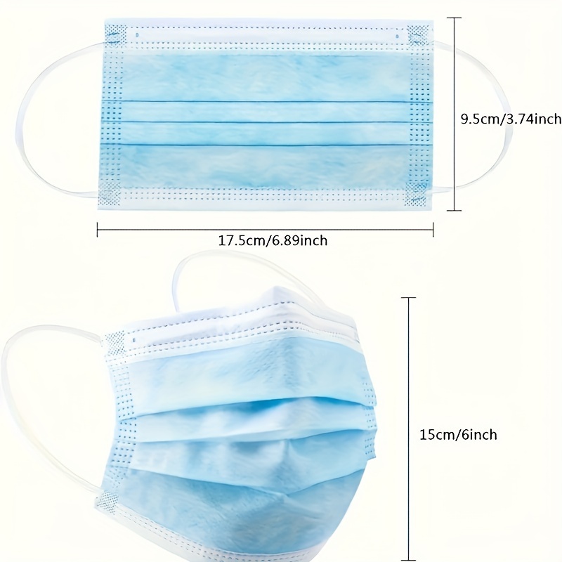 200Pcs Thickened Blue Disposab - Disposable Mask Blue avis et prix