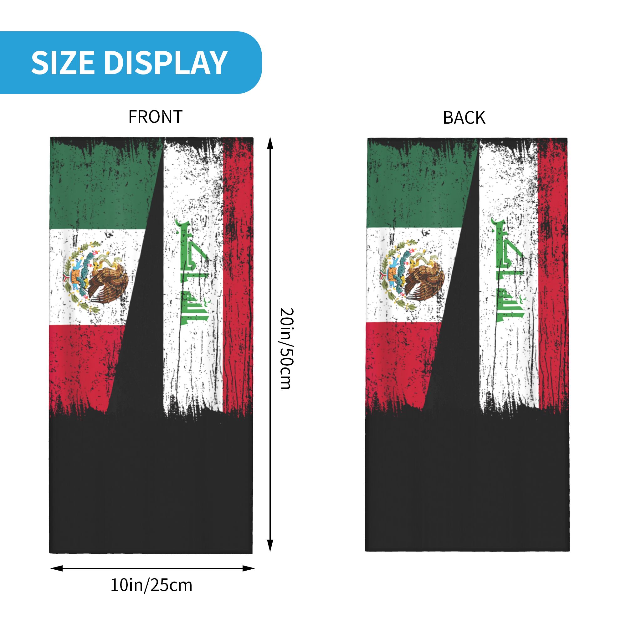 Iraq Flag Merchandise Bandana  - Sports Mask Breathable avis et prix