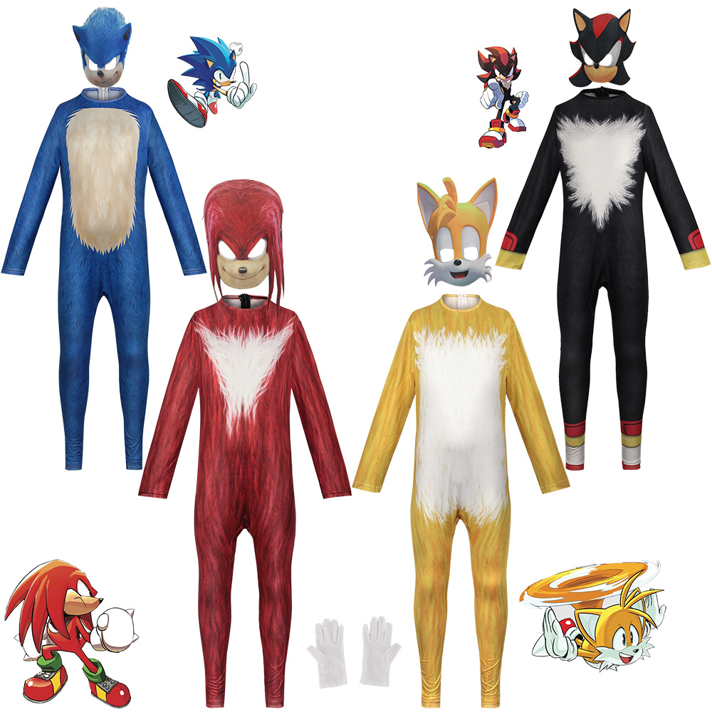 Anime Game Sonic Blue Red Blac - Black Face Mask Pack avis et prix
