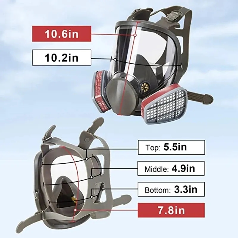 Large Size 6800 Gas Mask Full  - Kn95 Respirator Mask avis et prix