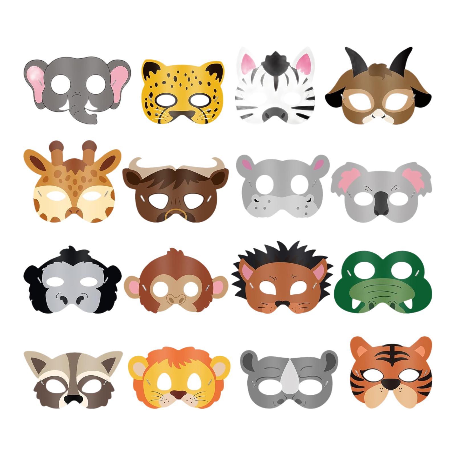 16 Pieces Animal Face Mask Cut - Kids Face Mask avis et prix