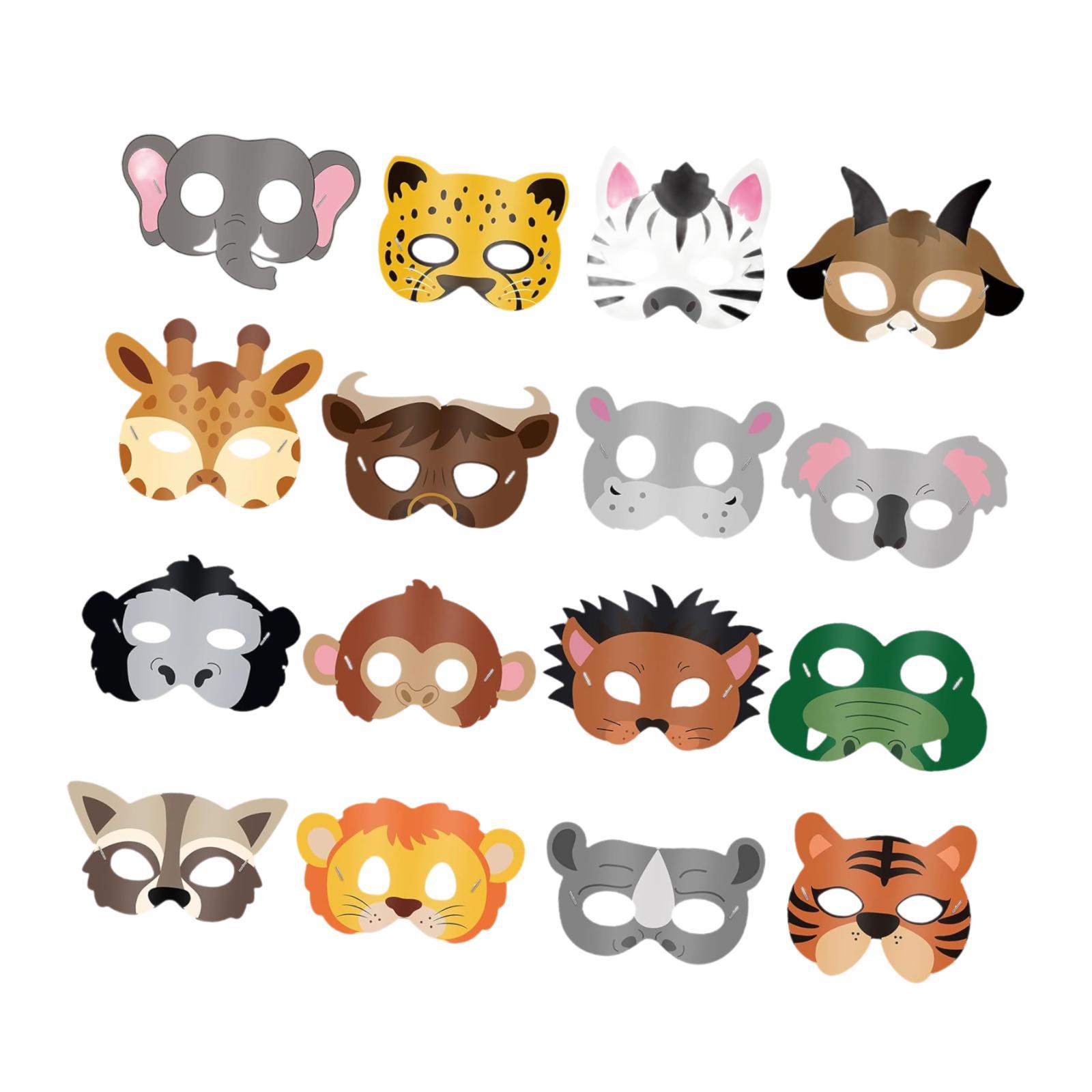 16 Pieces Animal Face Mask Cut - Kids Face Mask avis et prix