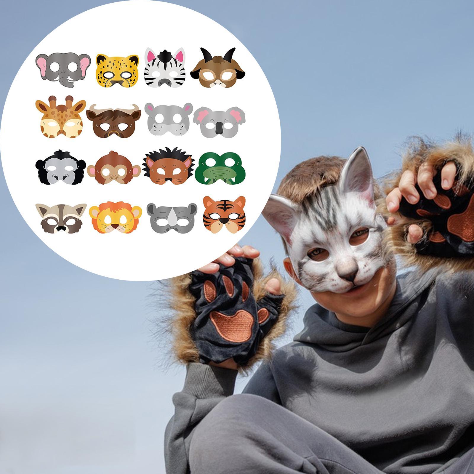 16 Pieces Animal Face Mask Cut - Kids Face Mask avis et prix