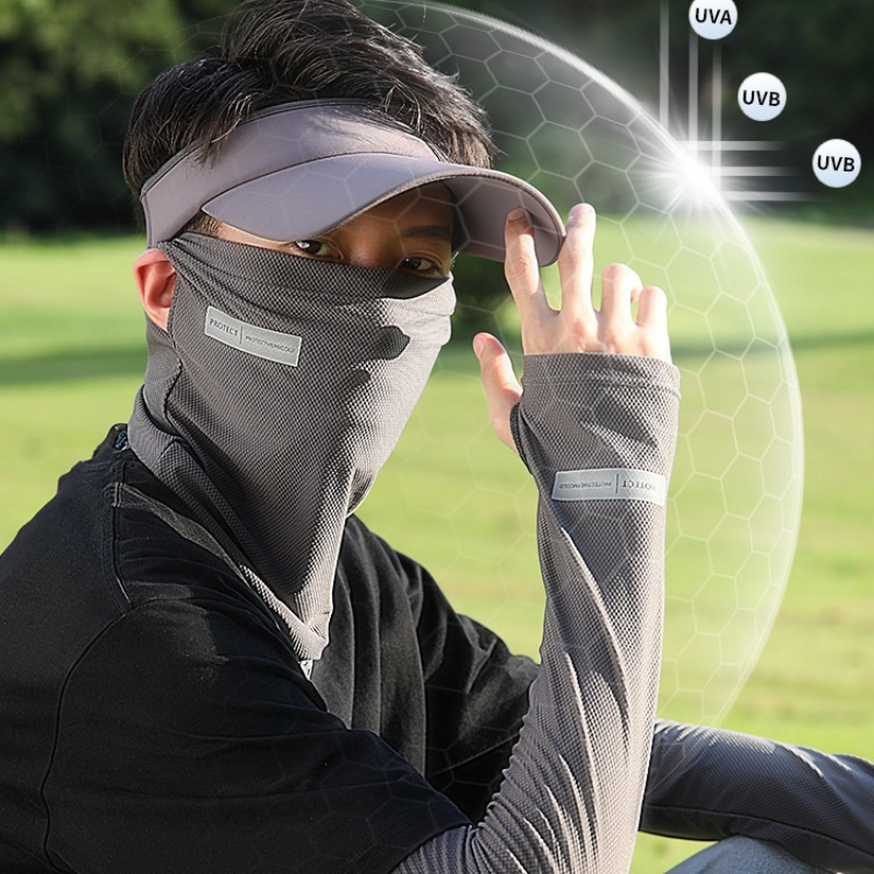 2Pcs Set Sun UV Protection Arm - Sports Mask Breathable avis et prix