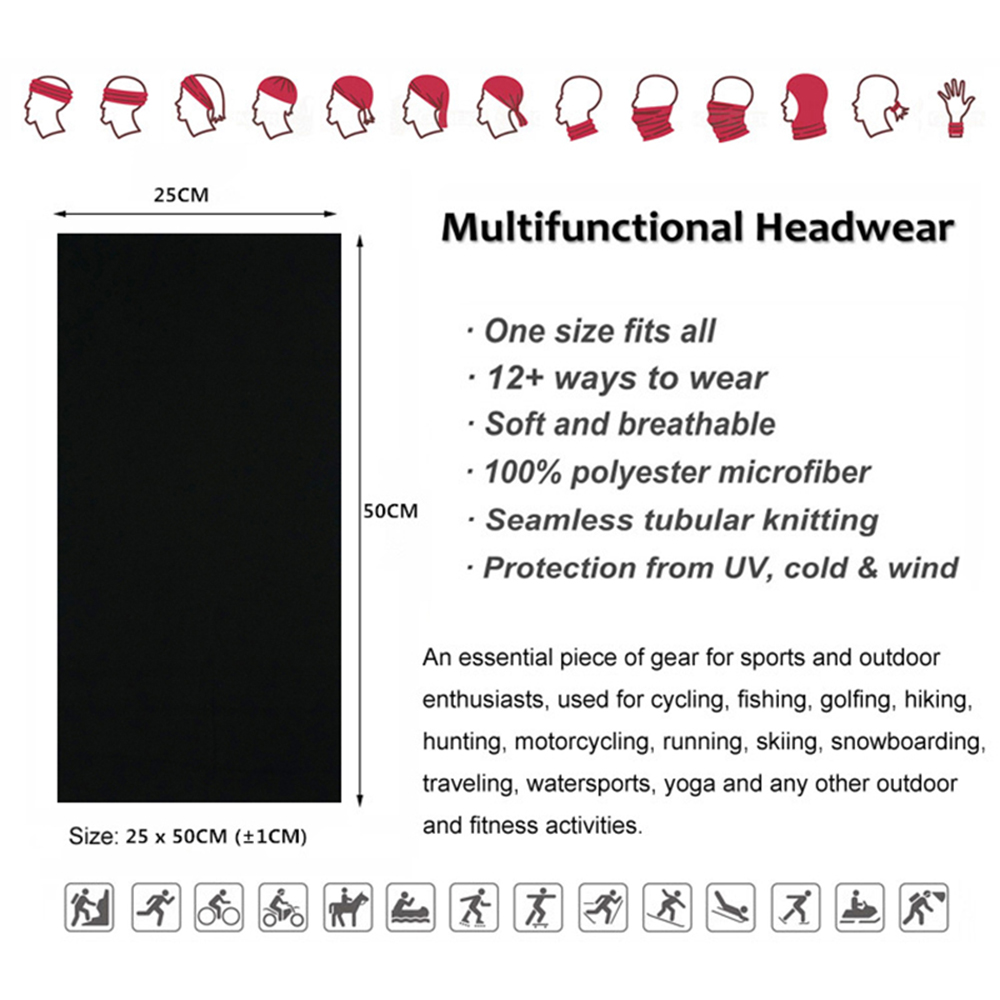 Seamless Solid Color Bandanas  - Neck Gaiter Face Cover avis et prix
