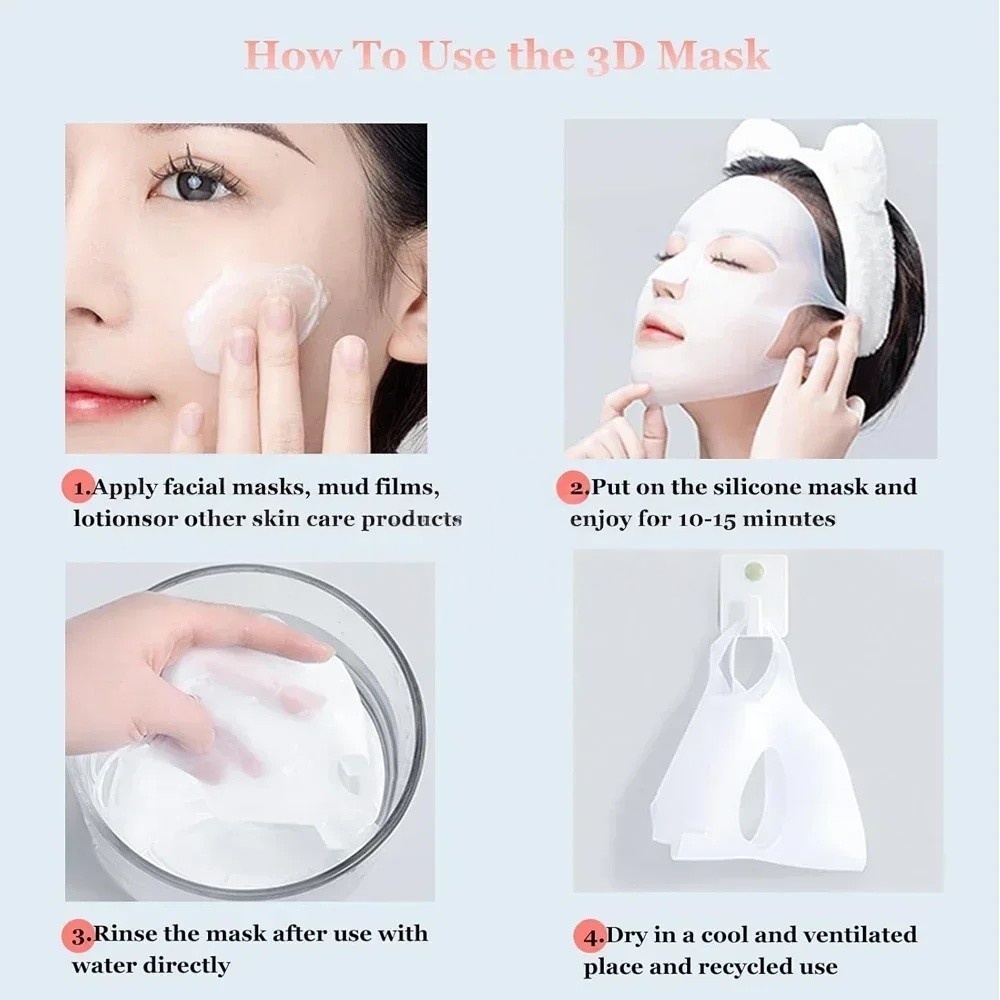 1/2PCS 3D Reusable Wrinkle Smo - Silicone Mask Bracket avis et prix