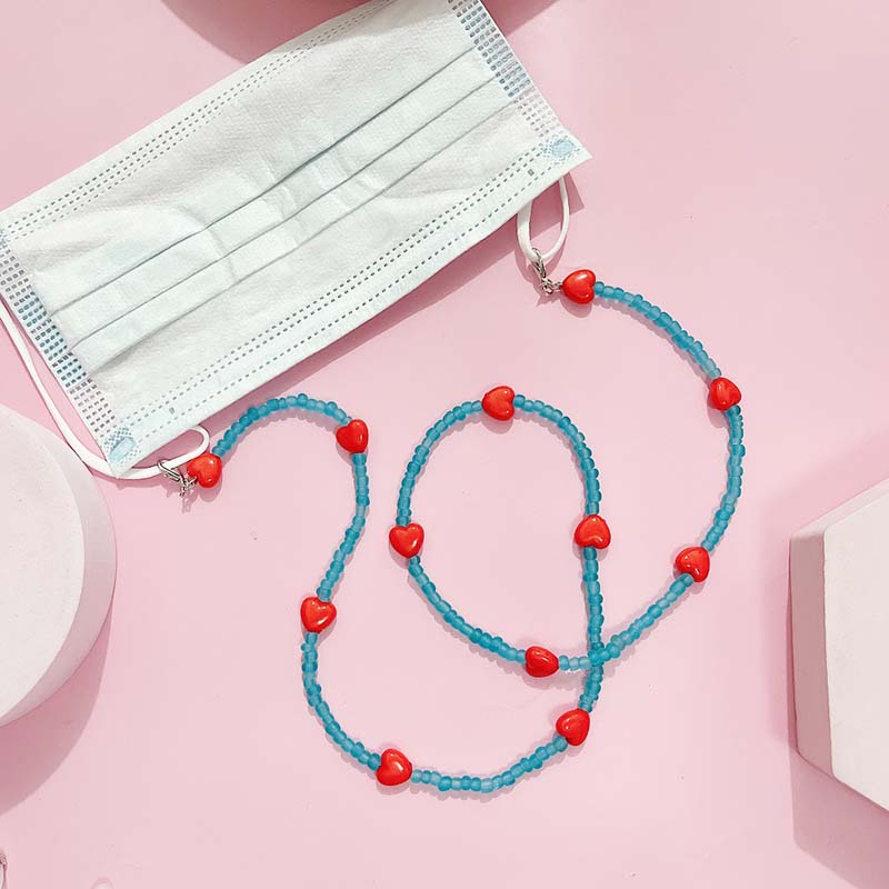 Trendy Peach Heart Anti Slip R - Mask Chain Holder avis et prix